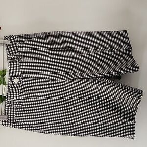 Talbots Black White Gingham Bermuda Shorts